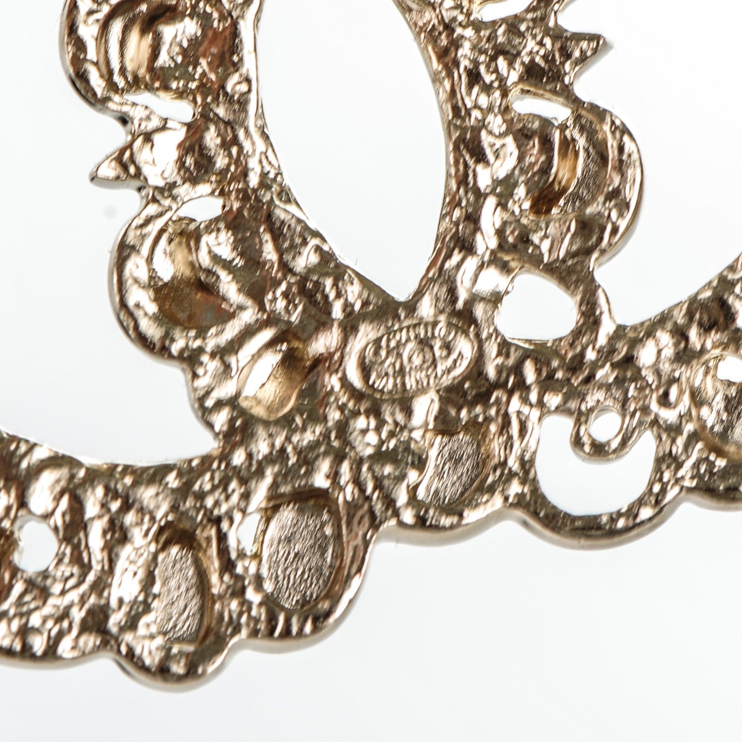 Chanel Gripoix Pearl CC Brooch Multicolor Light Gold 4 of 4