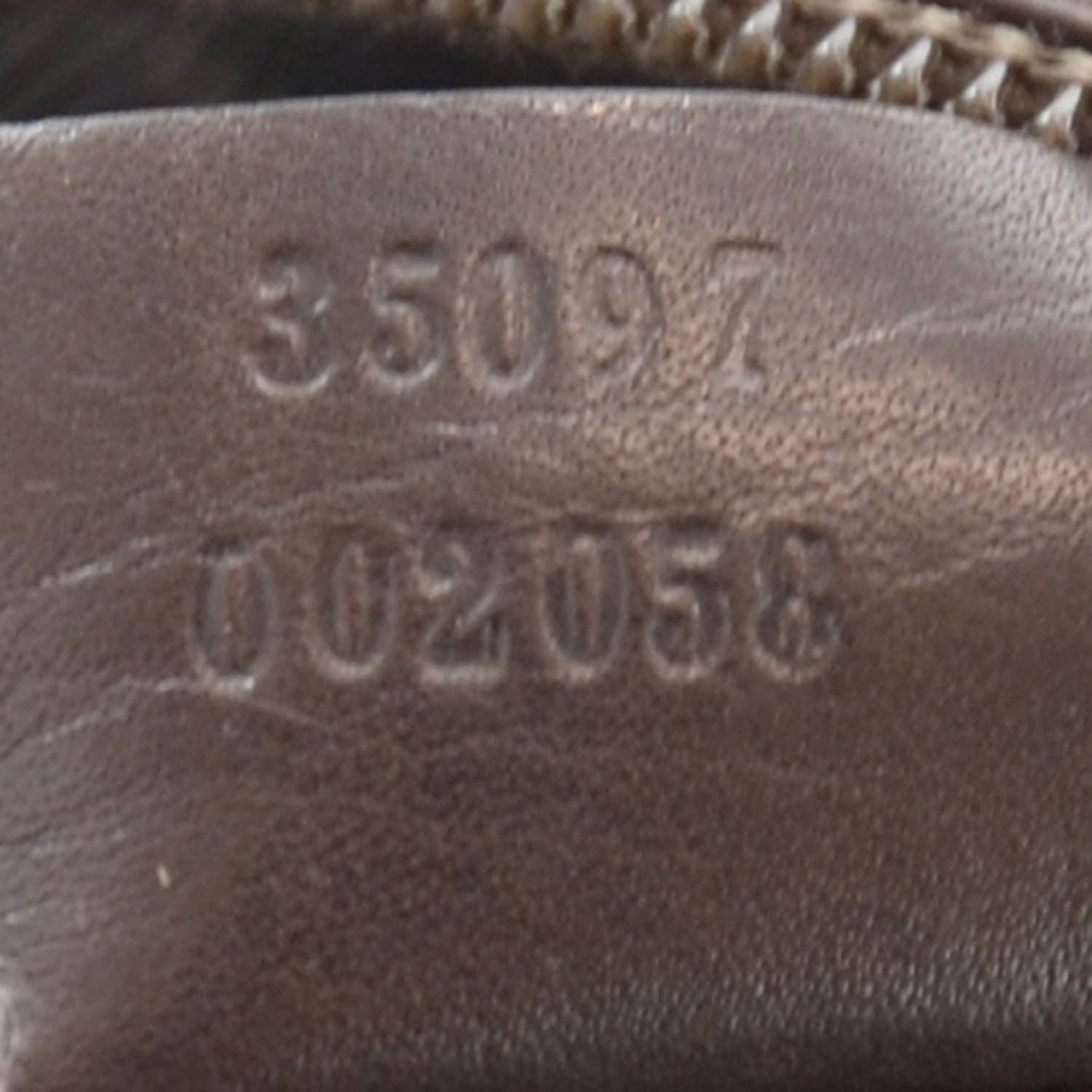 Gucci Denim Monogram Shoulder Bag Brown 6 of 9