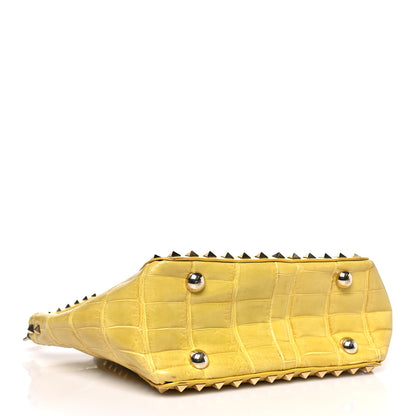 Valentino Garavani Crocodile Small Rockstud Tote Jonquill 4 of 13