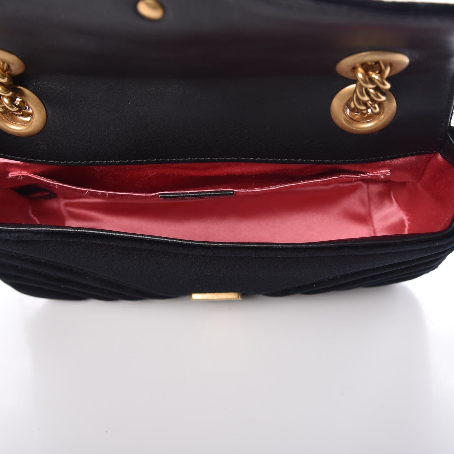 Gucci Velvet Matelasse Mini GG Marmont Shoulder Bag Black 5 of 7