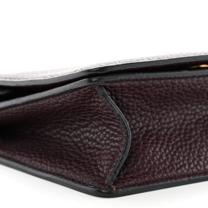 Christian Dior Grained Calfskin D-Bee Crossbody Burgundy 10 of 11