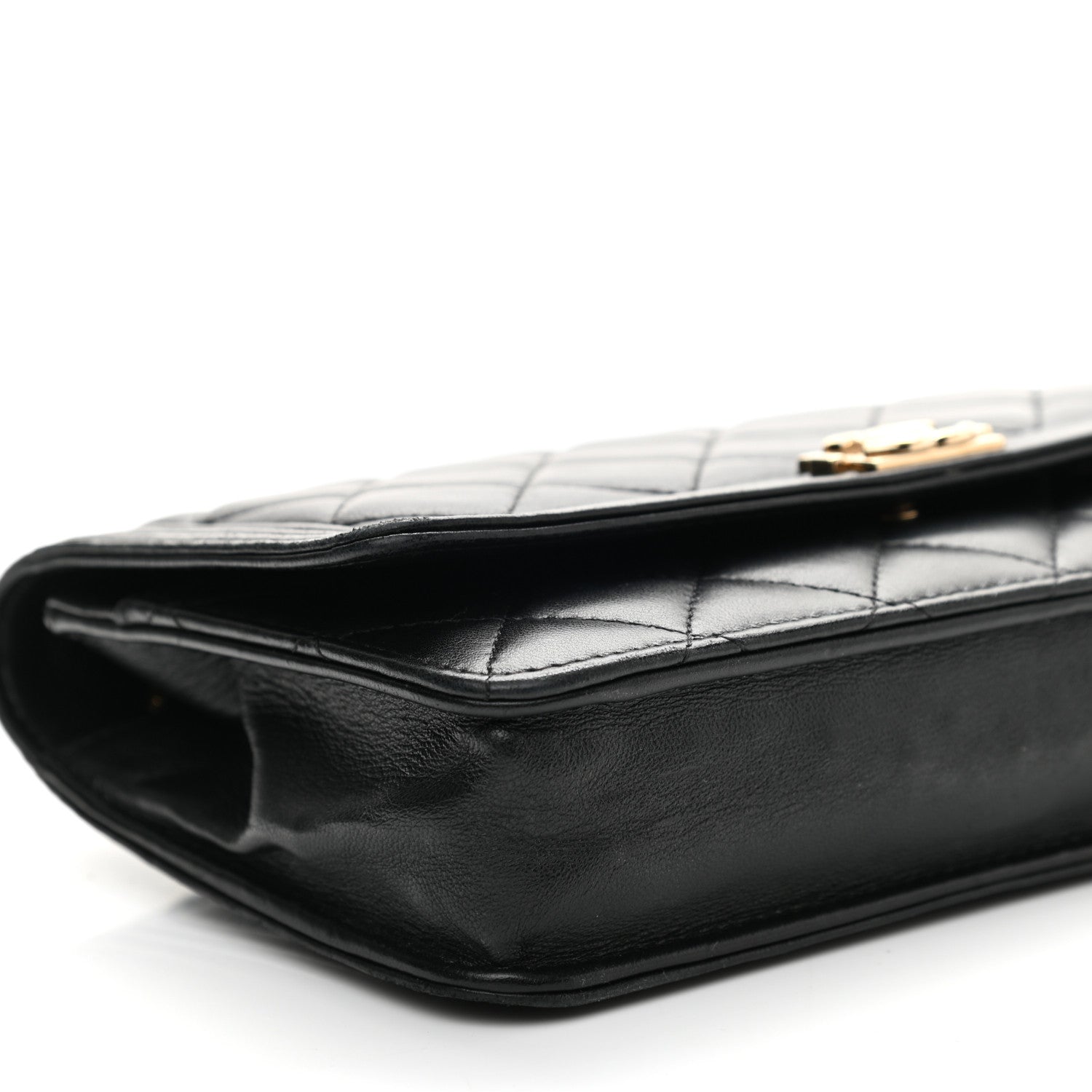Chanel Lambskin Quilted Boy Wallet On Chain WOC Black 9 of 11