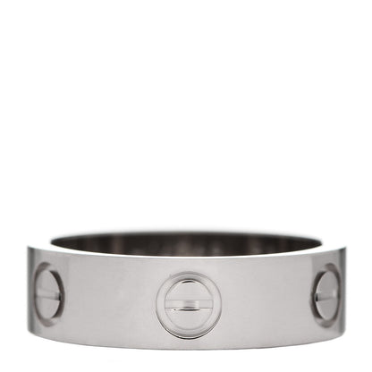 Cartier 18K White Gold 5.5mm LOVE Ring 53 6.25 1 of 5