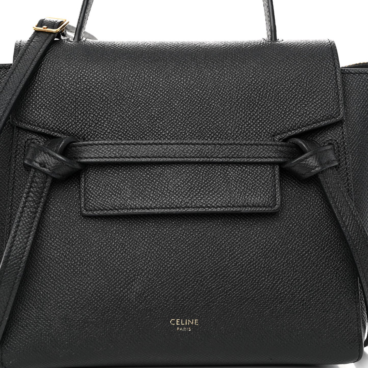 Grained Calfskin Nano Belt Bag Black
