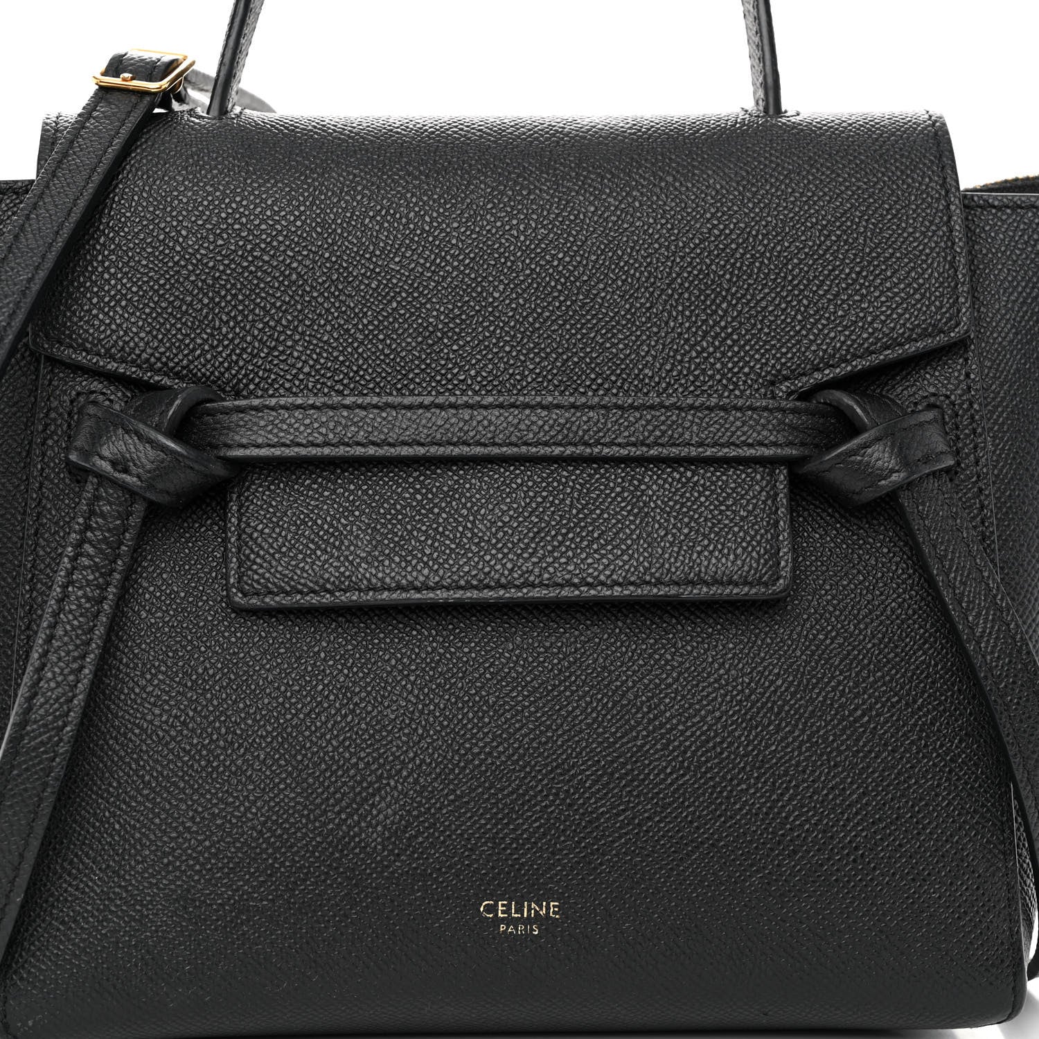 Celine Grained Calfskin Nano Belt Bag Black 7 of 9