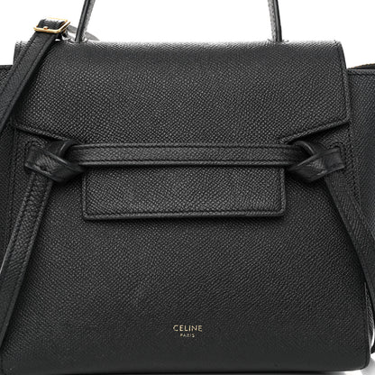 Celine Grained Calfskin Nano Belt Bag Black 7 of 9