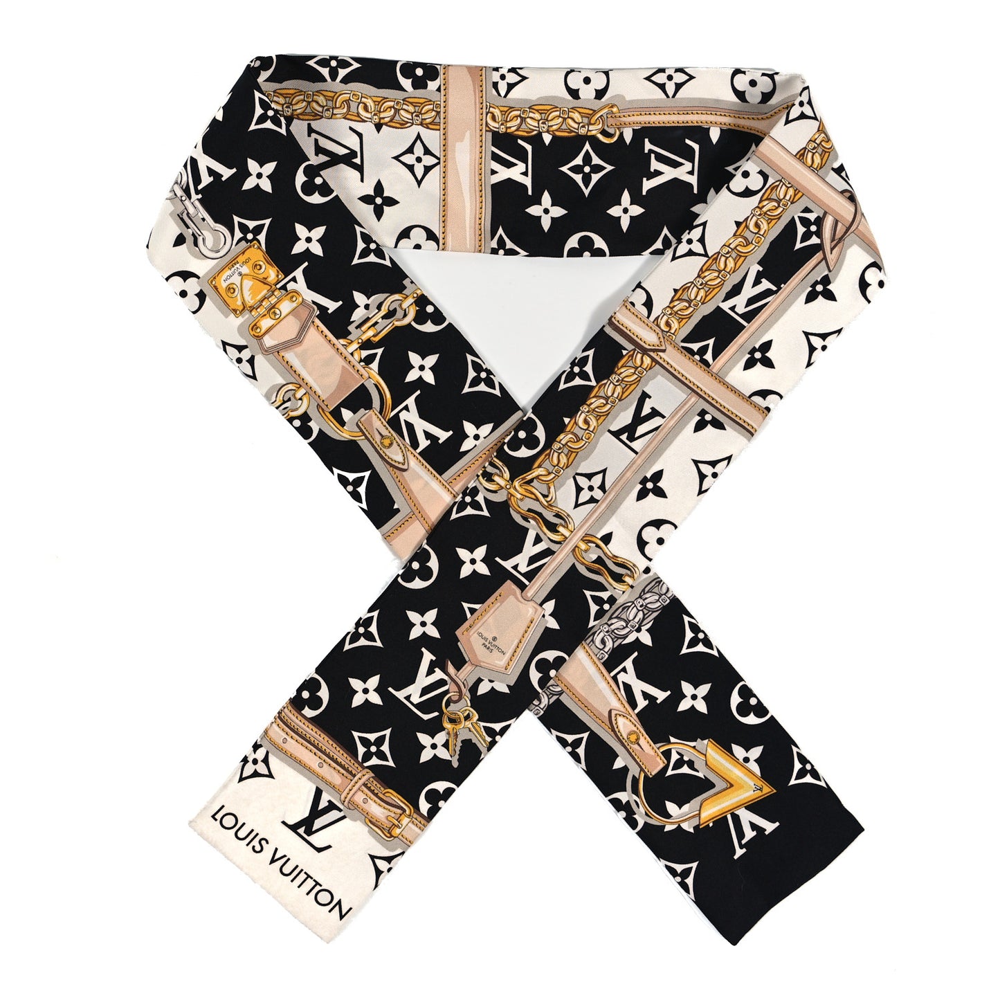 Silk Monogram Confidential Bandeau Black