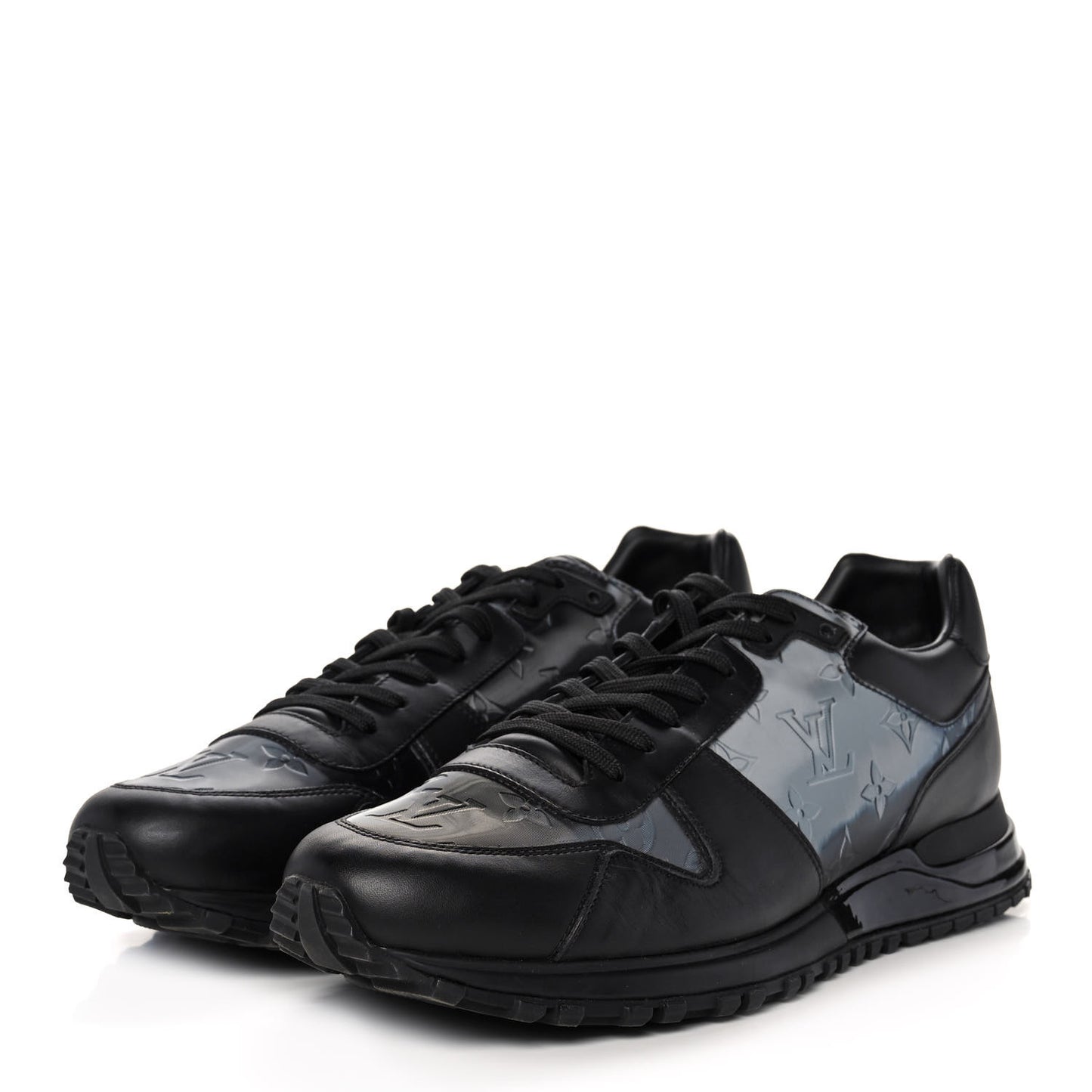 Calfskin Iridescent Monogram Rivoli Sneakers 10 Black