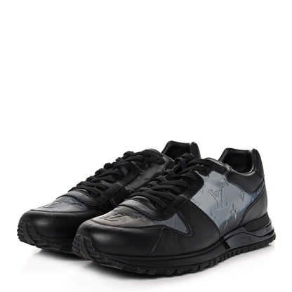 Louis Vuitton Calfskin Iridescent Monogram Rivoli Sneakers 10 Black 3 of 8