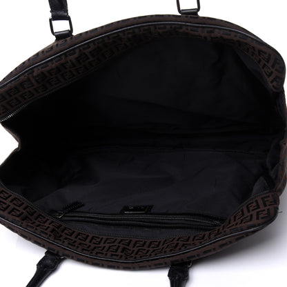Fendi Zucchino Satchel Dark Brown 4 of 4