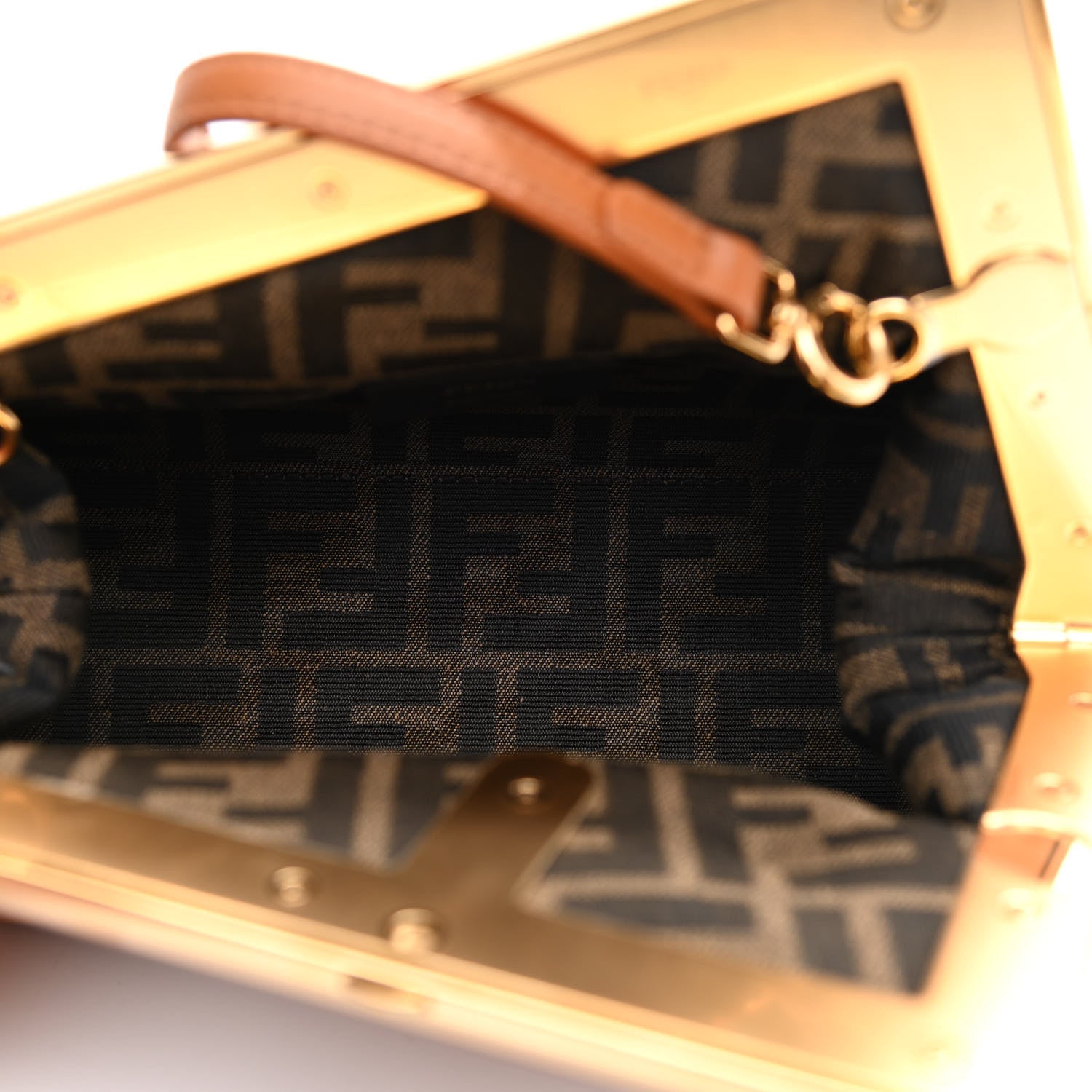 Fendi Shiny Nappa Small Fendi First Caramello 5 of 9