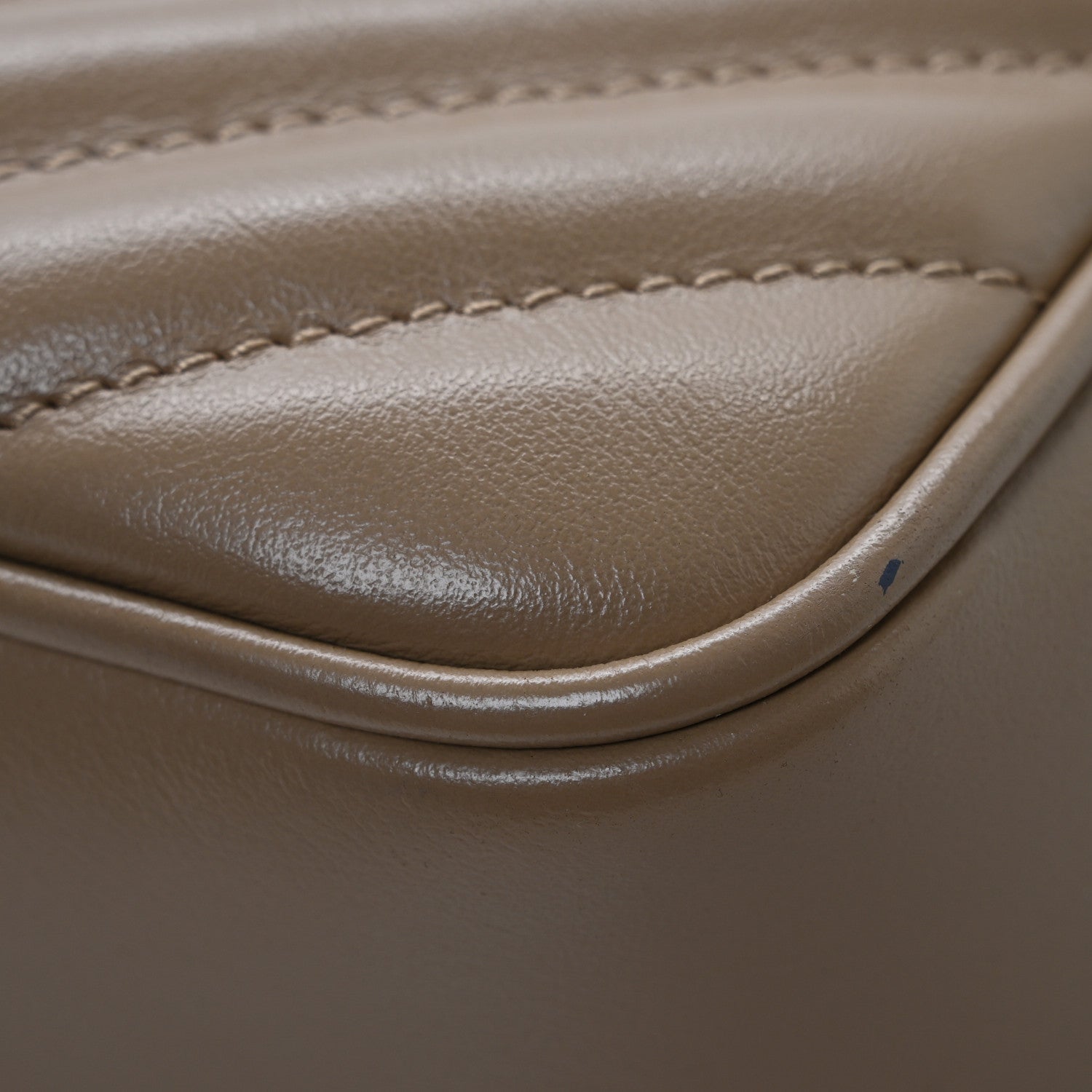 Saint Laurent Calfskin Matelasse Monogram Lou Camera Bag Taupe 14 of 15