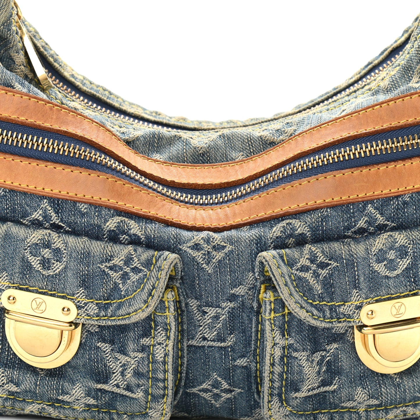 Monogram Denim Baggy PM Blue