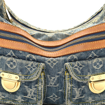 Louis Vuitton Monogram Denim Baggy PM Blue 7 of 9