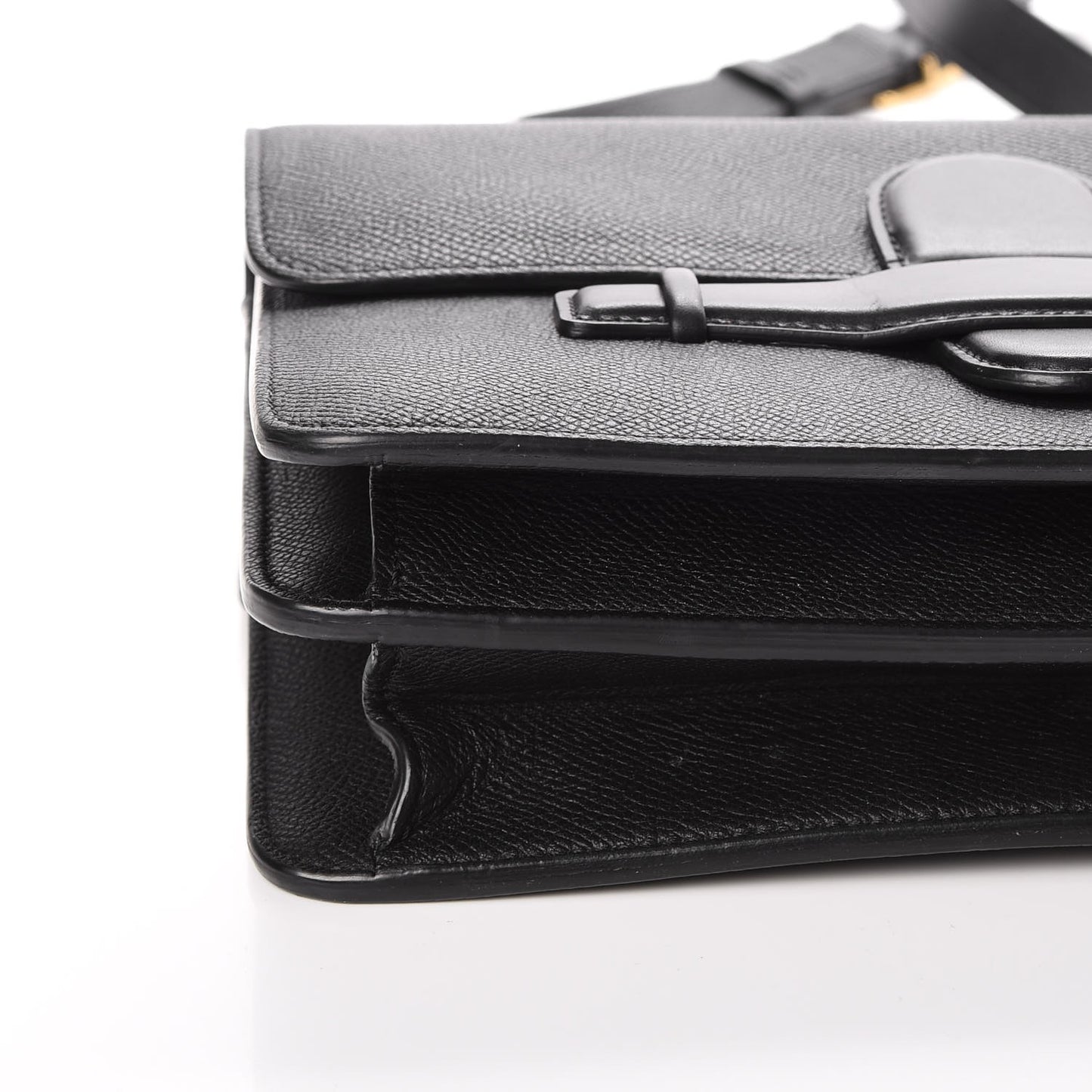 Baby Grained Calfskin Medium Symmetrical Bag Black