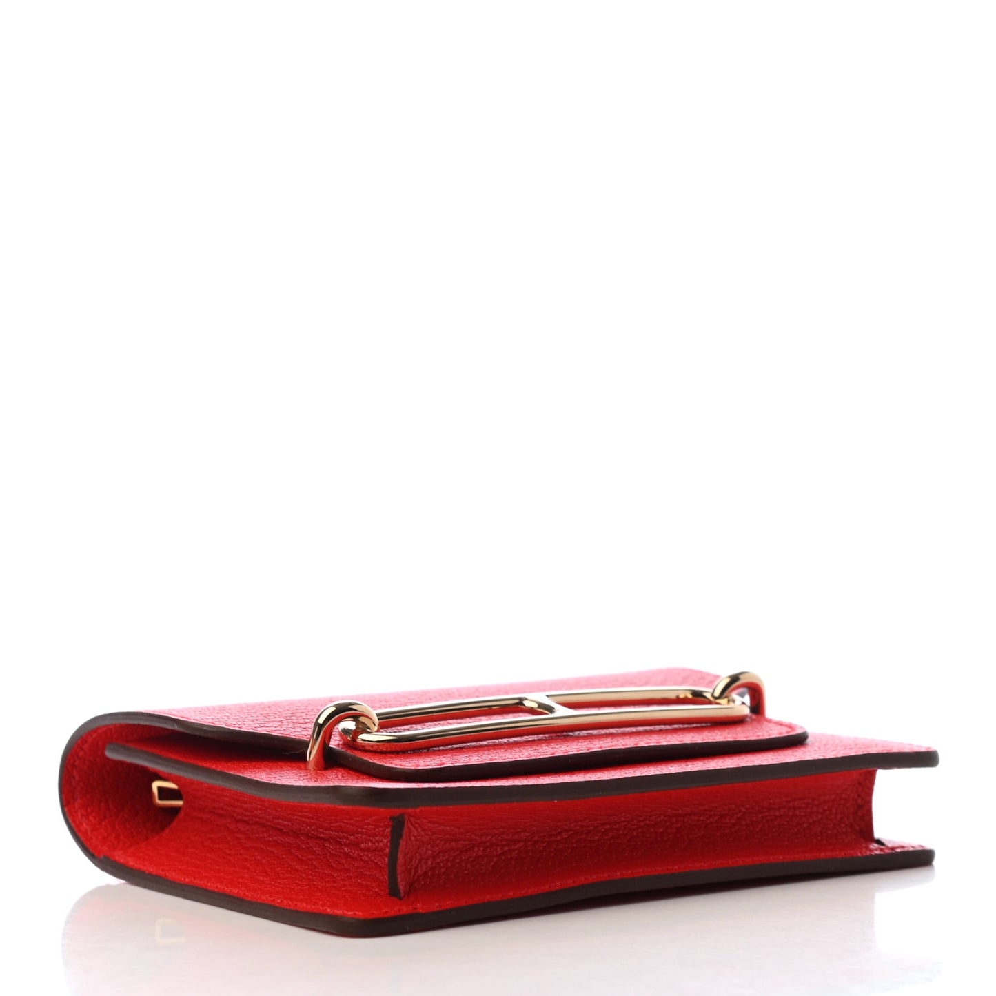 Chevre Mysore Roulis Slim Wallet Rouge De Coeur