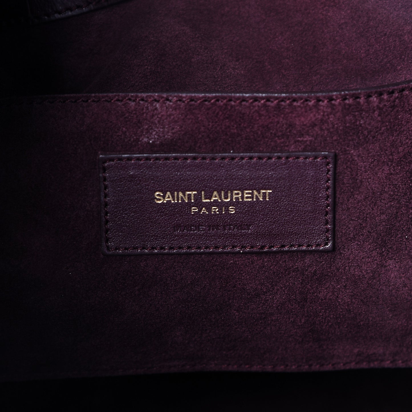 Calfskin Crocodile Embossed Large Emmanuelle Bucket Bag Burgundy