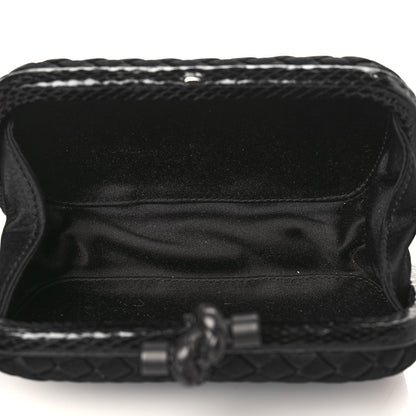 Bottega Veneta Satin Intreccio Impero Ayers Knot Clutch Black 5 of 10
