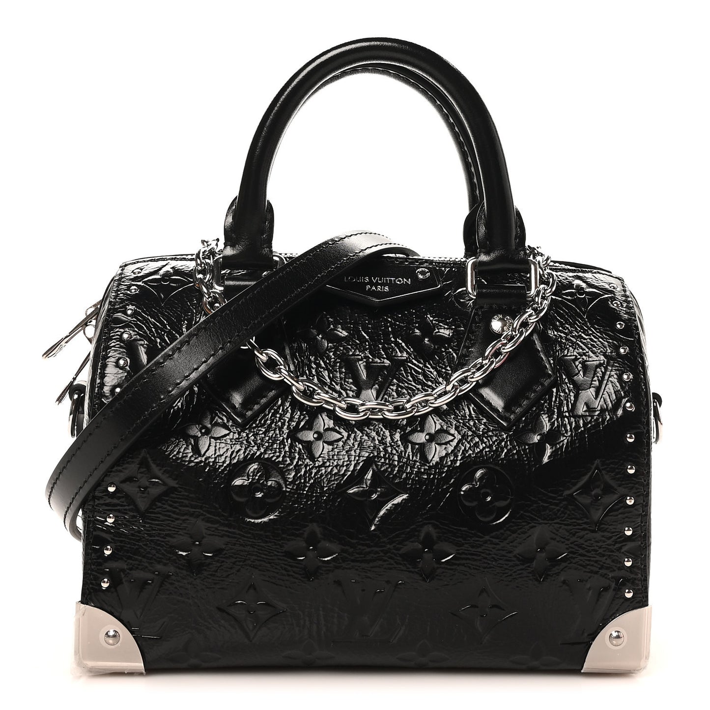 Calfskin Monogram Saga Speedy Trunk 20 Black