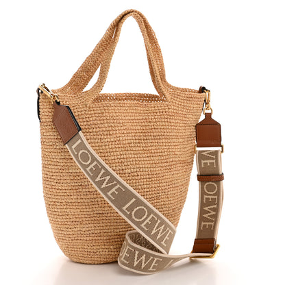 Loewe Raffia Mini Slit Tote Bag Natural Tan 4 of 11