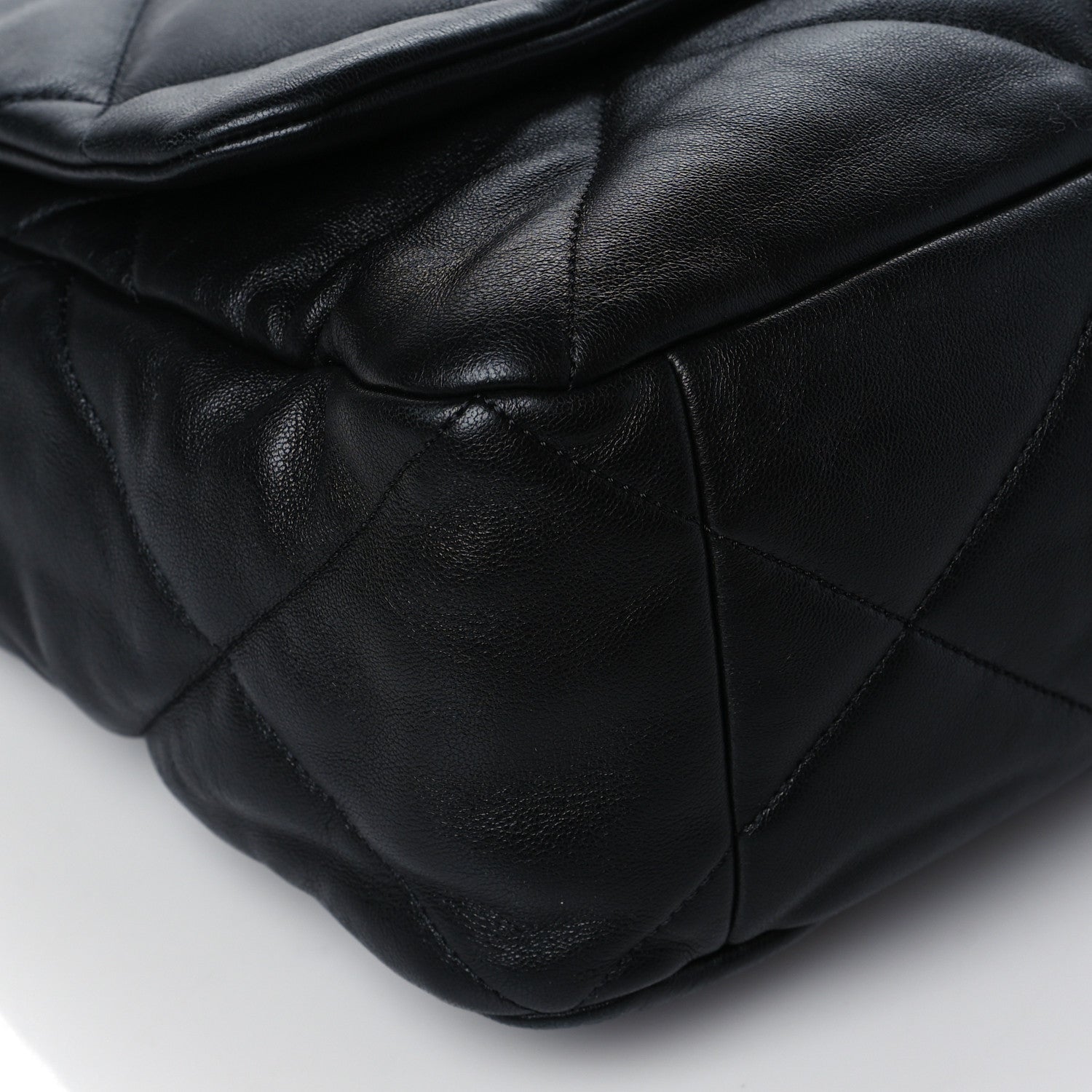 Chanel Lambskin Quilted Maxi Chanel 19 Flap Black 9 of 10