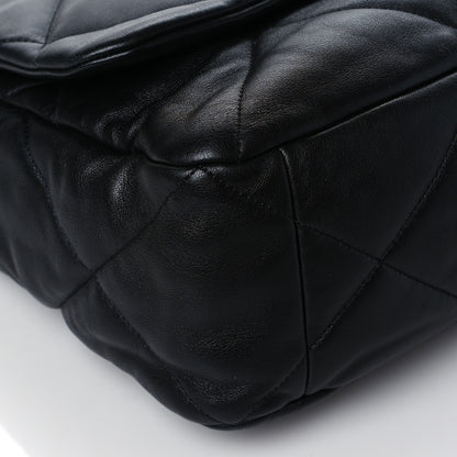 Chanel Lambskin Quilted Maxi Chanel 19 Flap Black 9 of 10