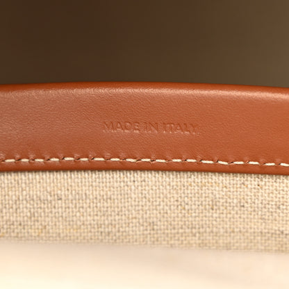 Celine Canvas Calfskin Jacquard Cabas Tobacco Tan 7 of 12