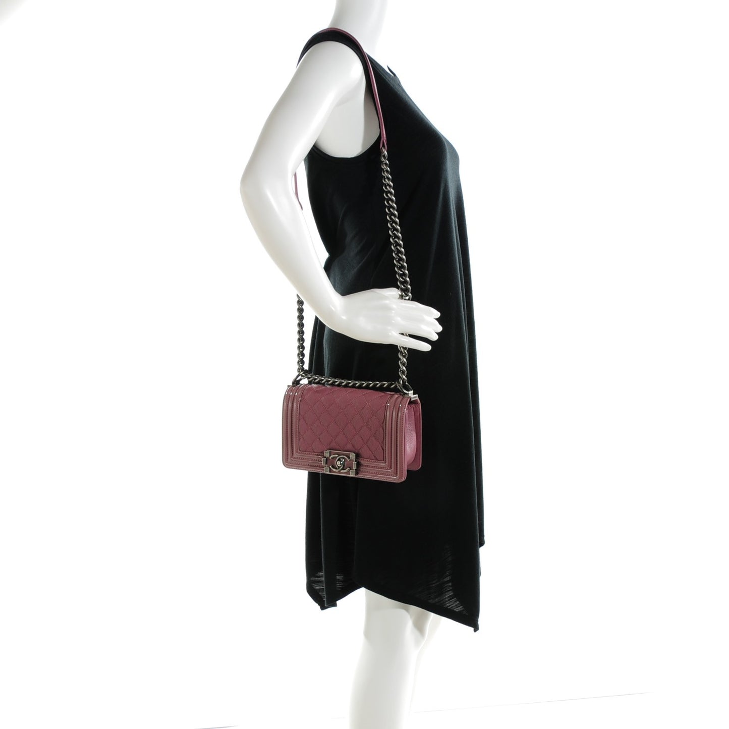 Goatskin Quilted Patent Small Duo Boy Flap Pink