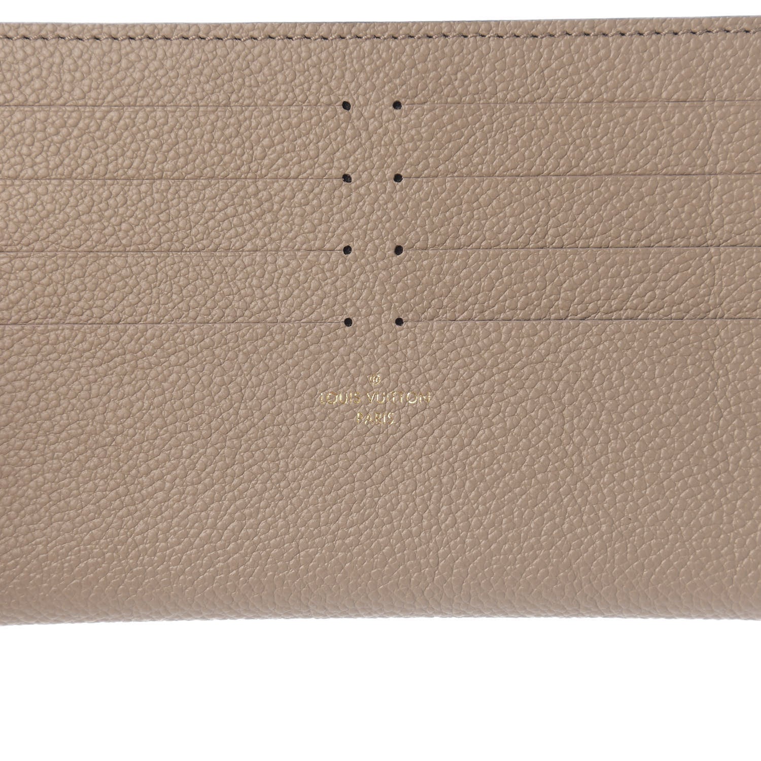 Louis Vuitton Calfskin Felicie Chain Wallet Card Holder Insert Tourterelle 5 of 5