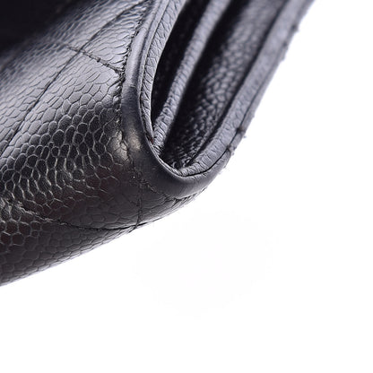 Chanel Caviar Quilted Large Gusset Flap Wallet Black 13 of 13