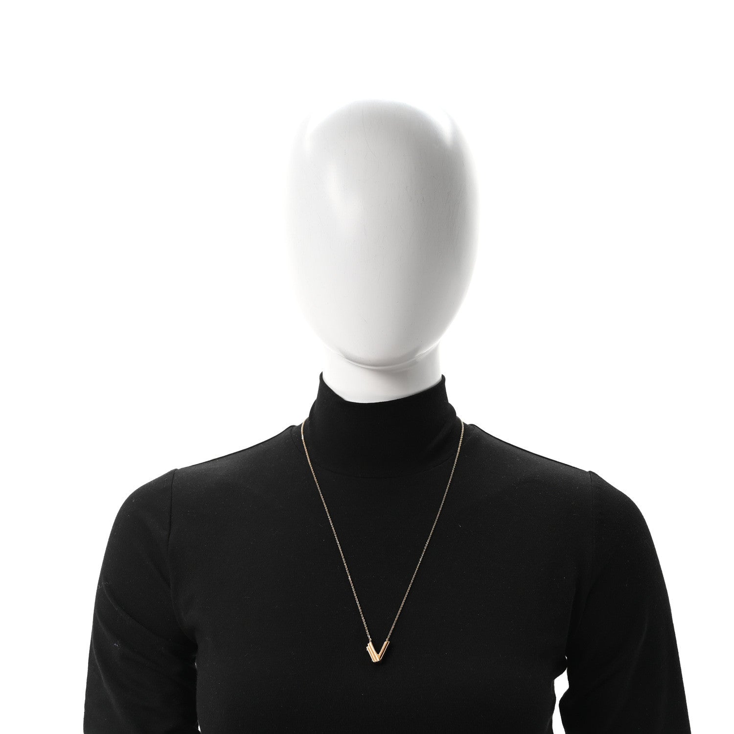 Louis Vuitton LV And Me Letter V Necklace Gold 2 of 5
