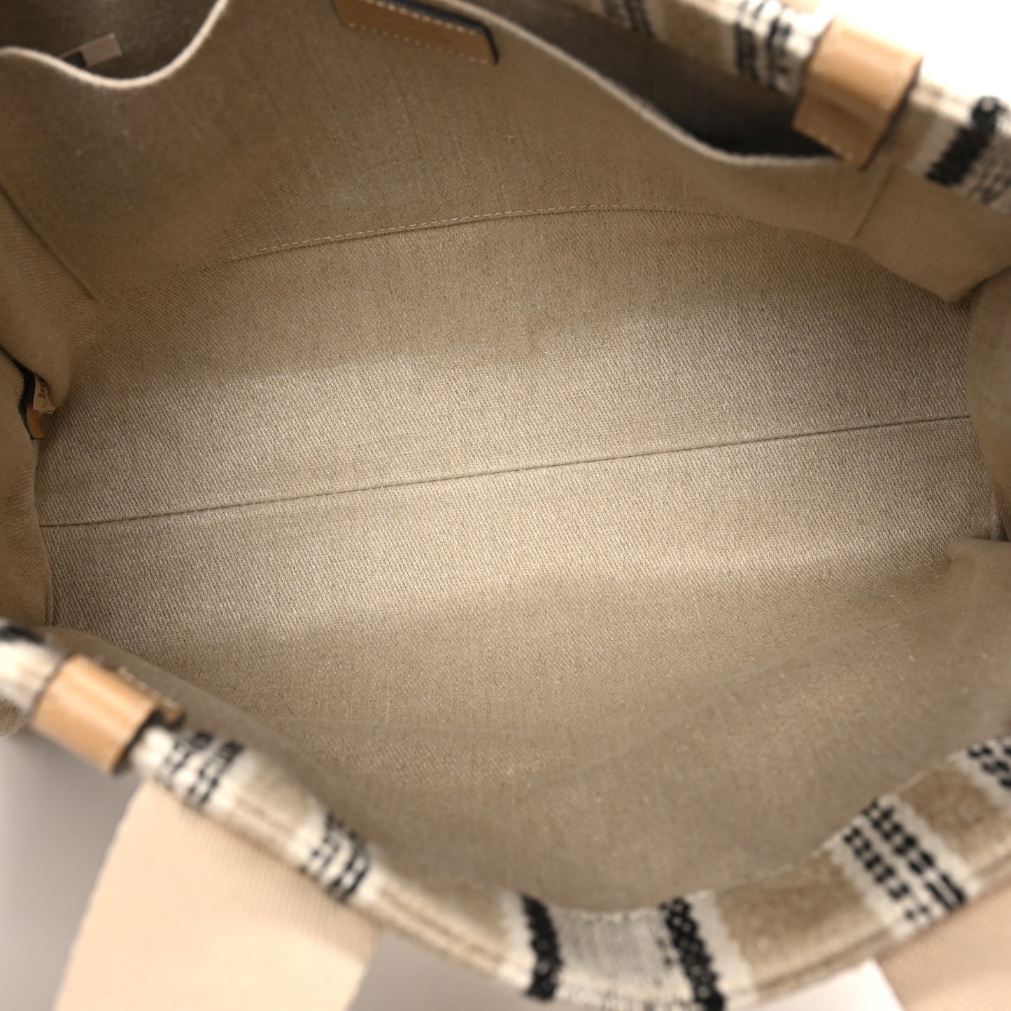 Knit Medium Woody Ribbon Tote Nude