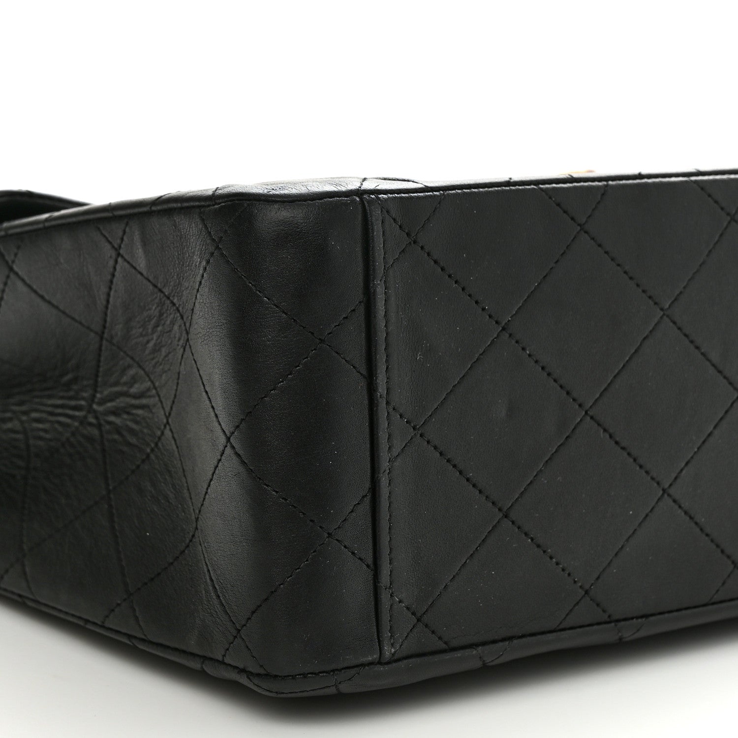 Chanel Lambskin Quilted XL Jumbo Single Flap Black 10 of 11