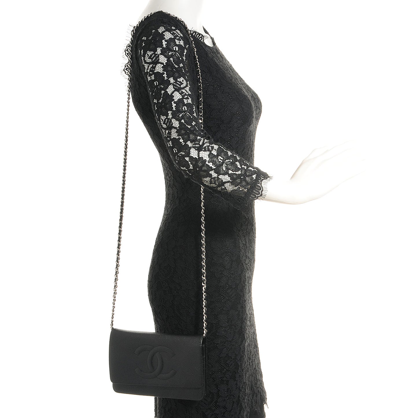 Caviar Timeless CC Wallet on Chain WOC Black
