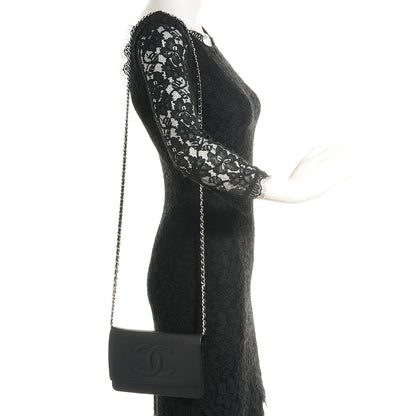 Chanel Caviar Timeless CC Wallet on Chain WOC Black 2 of 9