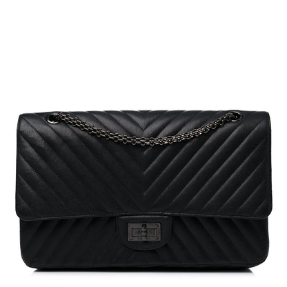 Chanel Sheepskin Chevron Quilted 2.55 Reissue 227 Flap So Black 1 of 15