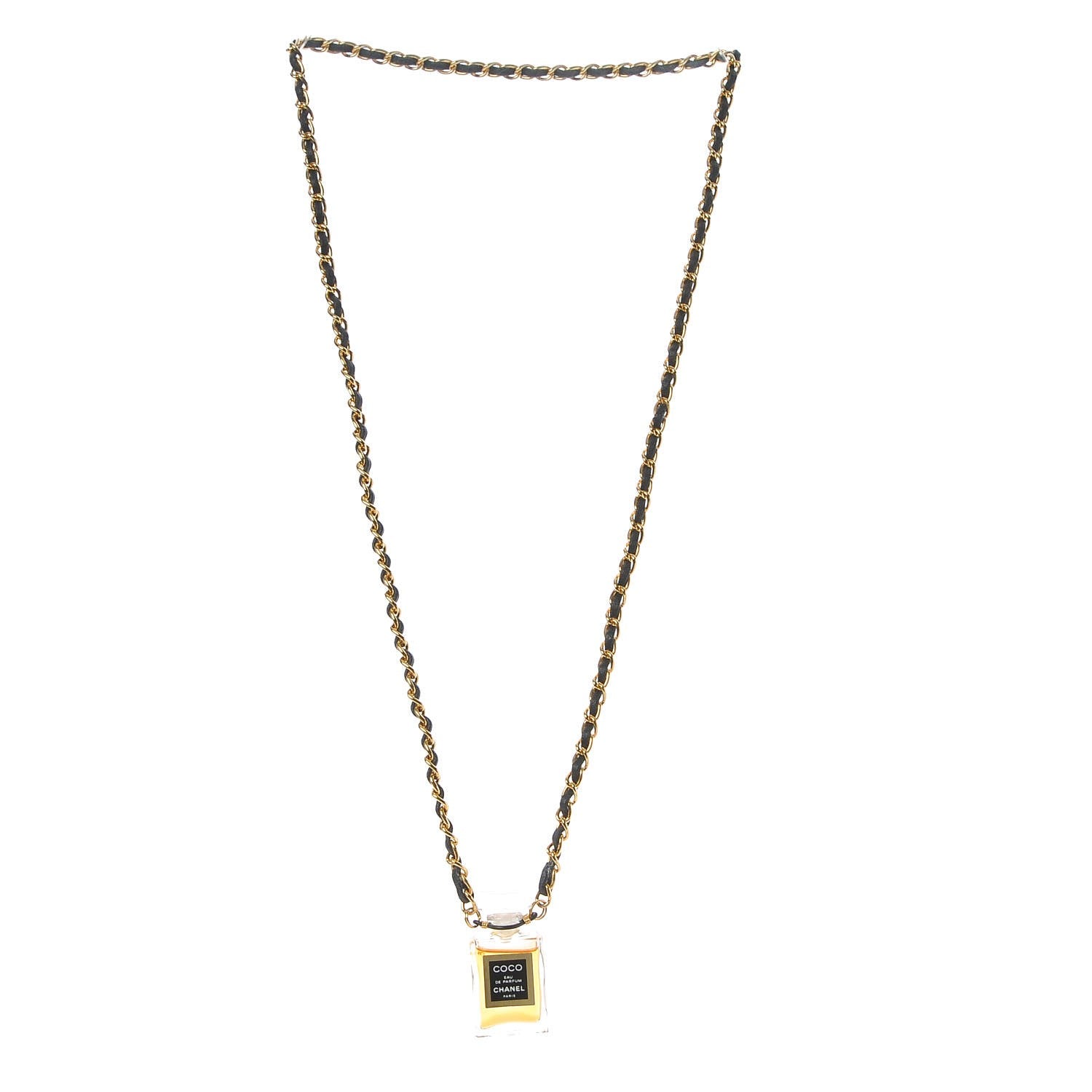 Chanel N°5 Perfume Bottle CC Necklace Gold 3 of 4