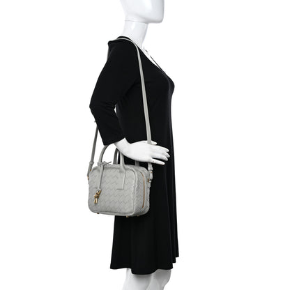 Bottega Veneta Lambskin Intrecciato Small Getaway Agate Grey 2 of 11