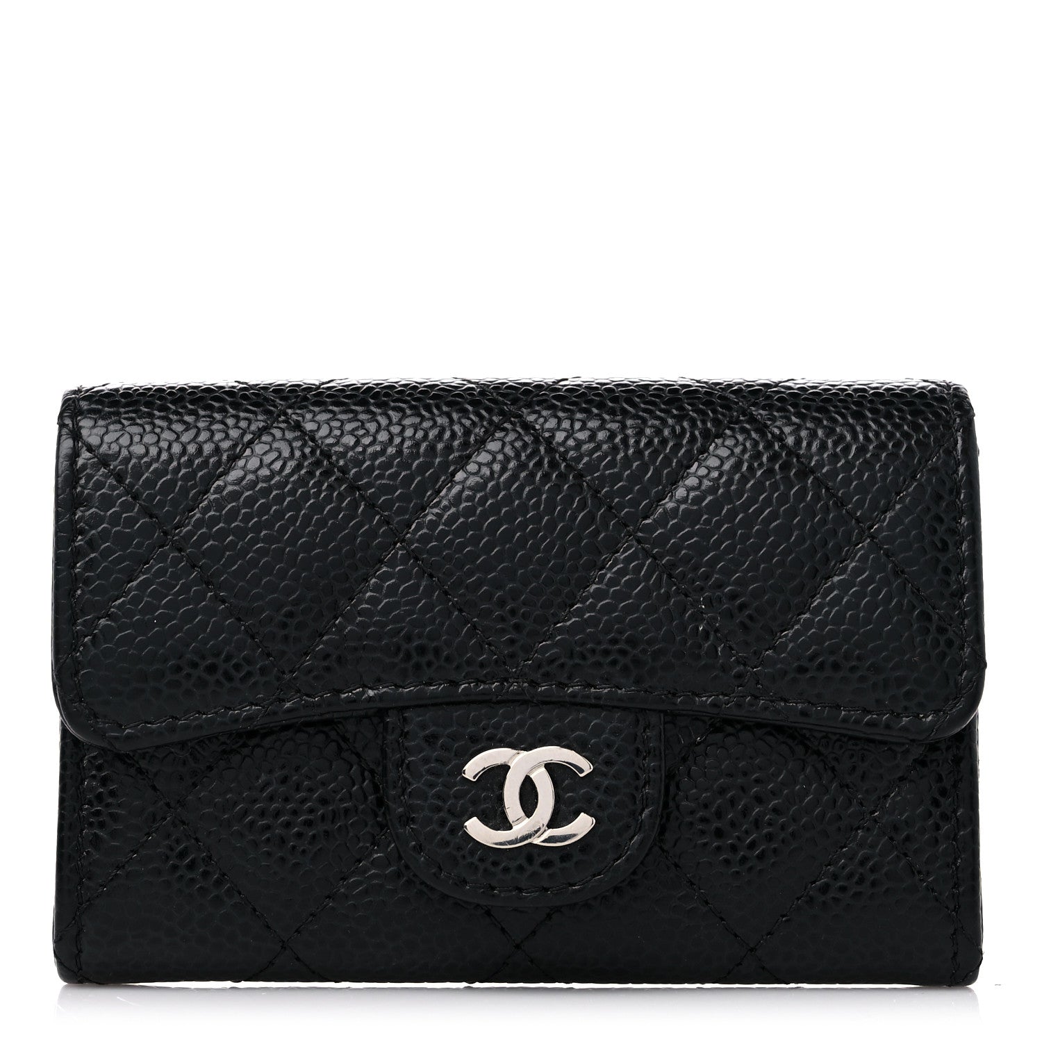 Chanel Caviar Quilted Flap Card Holder Black 1 of 10