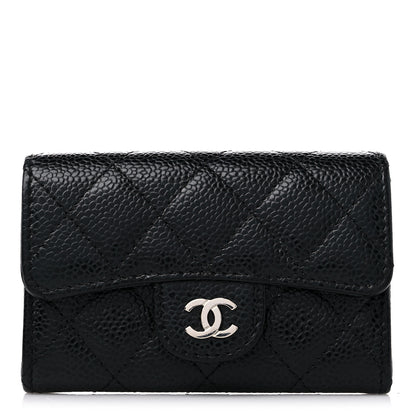 Chanel Caviar Quilted Flap Card Holder Black 1 of 10