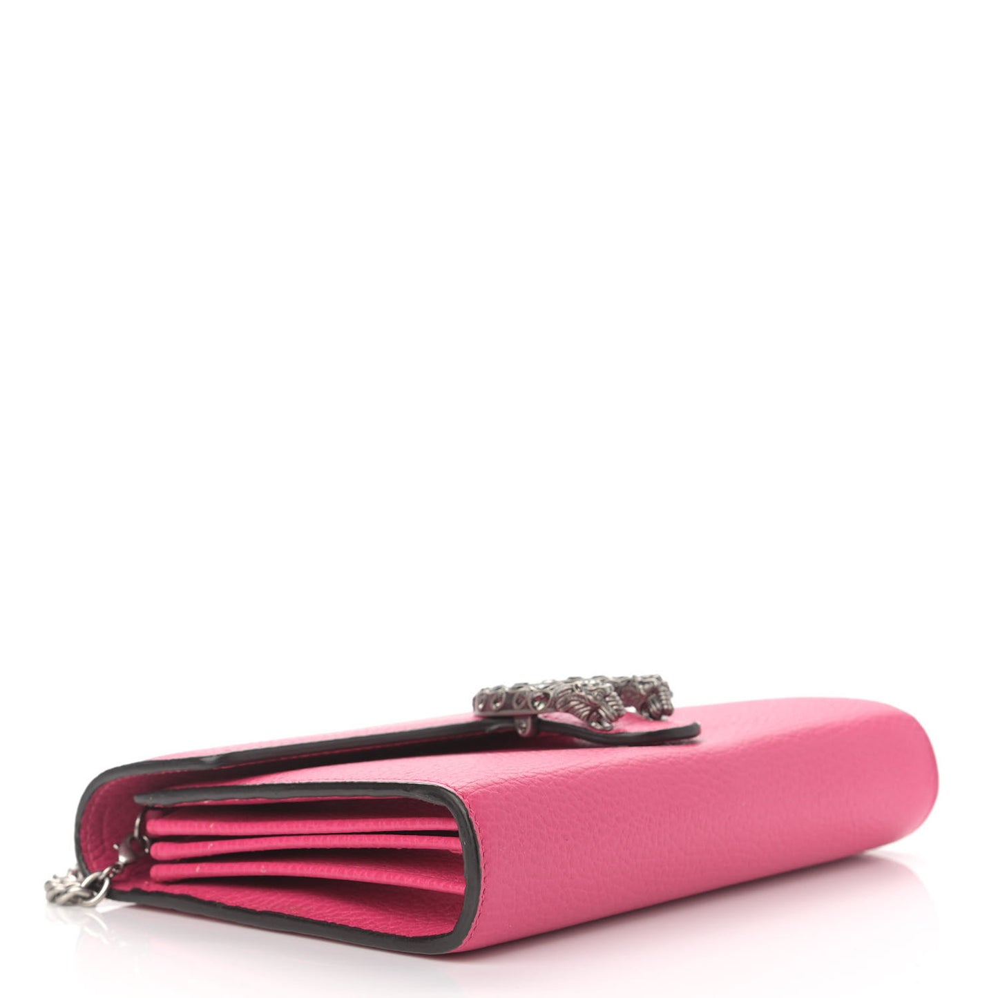 Dollar Calfskin Crystal Mini Dionysus Chain Wallet Box Pink