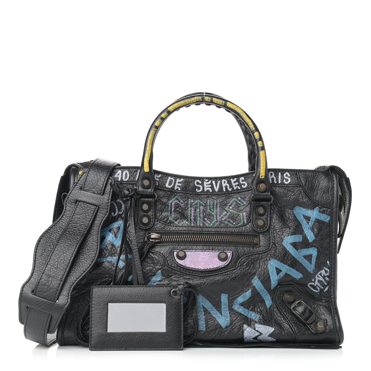 Agneau Graffiti All Over Classic Hardware S City Black Multicolor