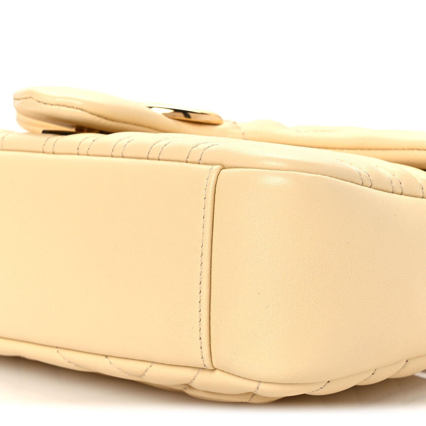 Lambskin Matelasse Medium GG Marmont Shoulder Bag Light Yellow