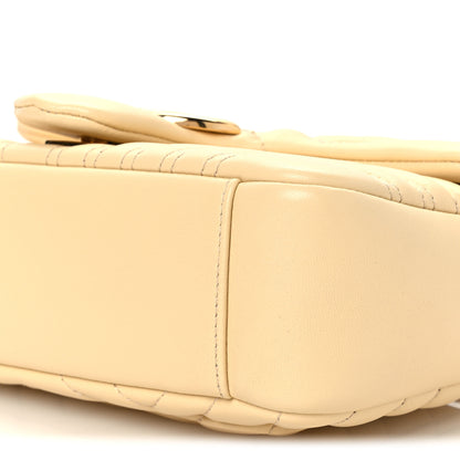 Gucci Lambskin Matelasse Medium GG Marmont Shoulder Bag Light Yellow 11 of 11