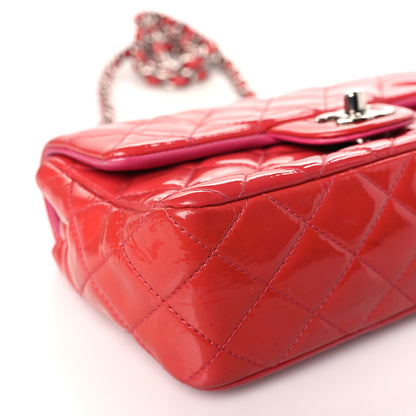 Chanel Patent Calfskin Quilted Mini Rectangular Flap Pink 8 of 10