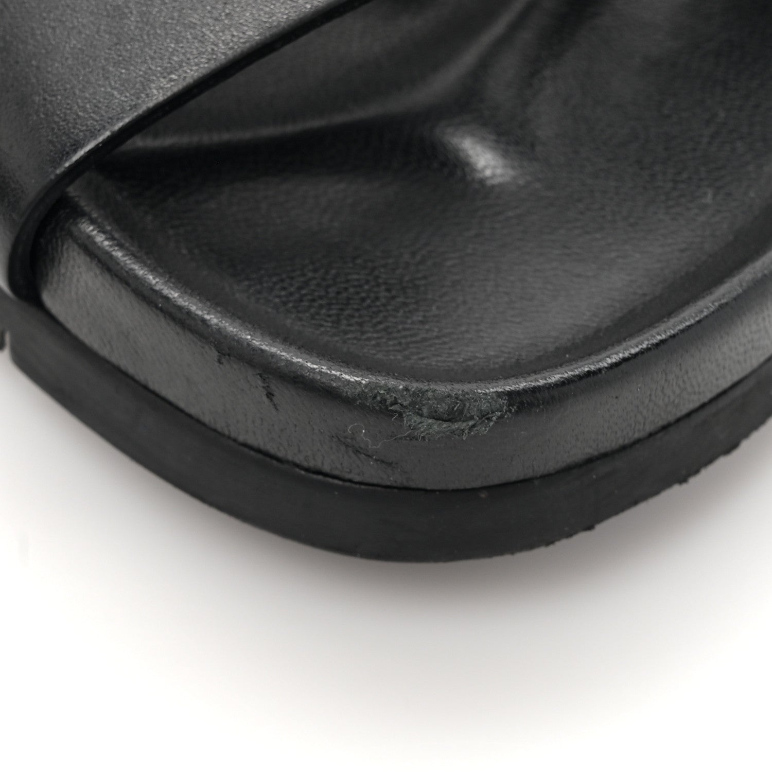 Hermes Calfskin Womens Takara Sandals 35 Black 9 of 10