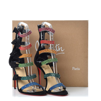 Christian Louboutin Veau Velours Raynibo Cage 110 Strappy Sandals 40 Black 7 of 7