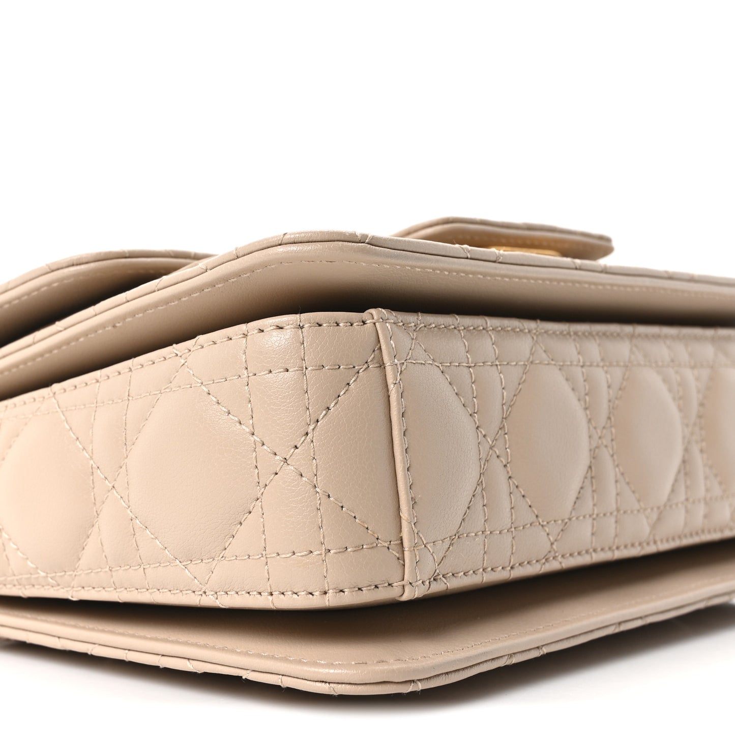 Lambskin Cannage Small Jolie Top Handle Bag Powder Beige Latte