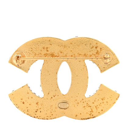 Chanel Metal Crystal Scarab CC Brooch Gold Multicolor 2 of 5