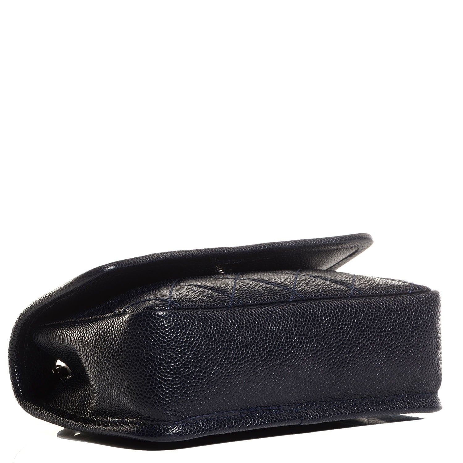 Chanel Grained Calfskin Small Natural Beauty Flap Navy Blue 4 of 8